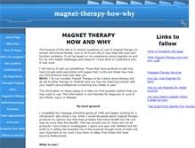 Tablet Screenshot of magnet-therapy-how-why.com